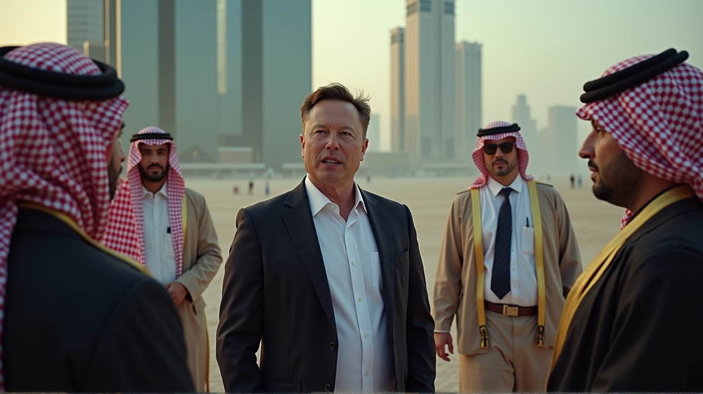 एलन मस्क की प्रभाव की खोज: मध्य पूर्व में रुका हुआ एआई सौदा