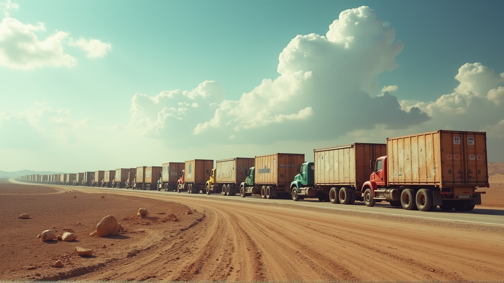 6,000 सहायता ट्रक रुके: गाजा की भूख की अंतहीन कहानी