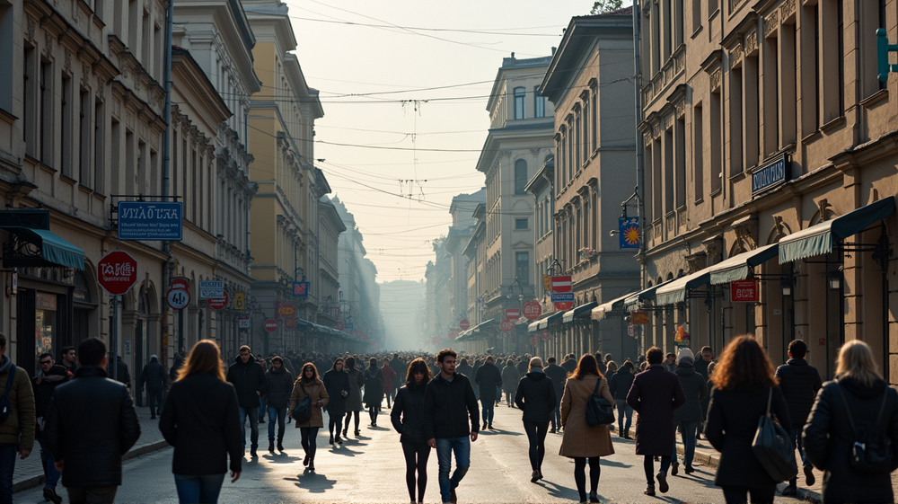 कीव का दिन में साहस, रात की दहशत के बावजूद