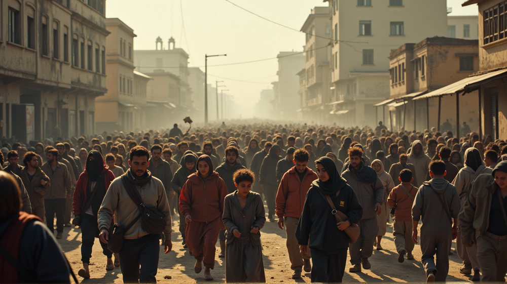 दिल दहला देने वाला पलायन: 350,000 ग़ाज़वासी विनाशकारी इजरायली हमले के बीच भागने पर मजबूर