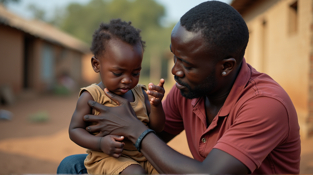 लचीले माथारे के पिता देखभालकर्ता की भूमिका निभा रहे हैं