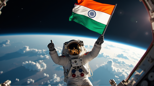 शुभांशु शुक्ला ने आईएसएस पर राष्ट्रीय ध्वज फहराकर बढ़ाया देश का गौरव