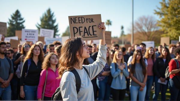 मध्य पूर्व शांति योजना के बीच छात्रों की आवाजें गूंज रहीं हैं